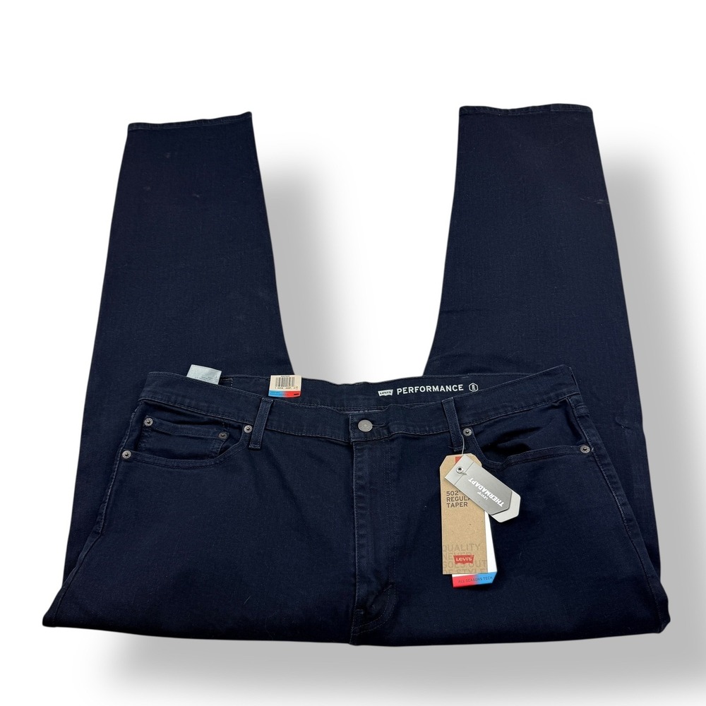 Levi's‎ 502 Regular Taper Performance Jeans Dark Wash Men's Size 42x32 NWT